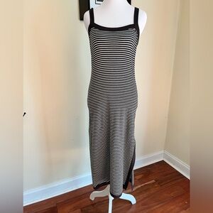 Mittoshop Grey and White Maxi Dress‎